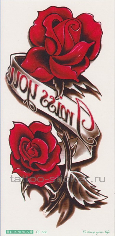 Временная татуировка  Розы 34000