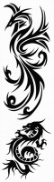  Временная татуировка Драконы 34801