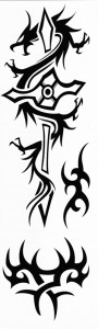  Временная татуировка Дракон 34802