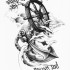 Временная татуировка Море 34406