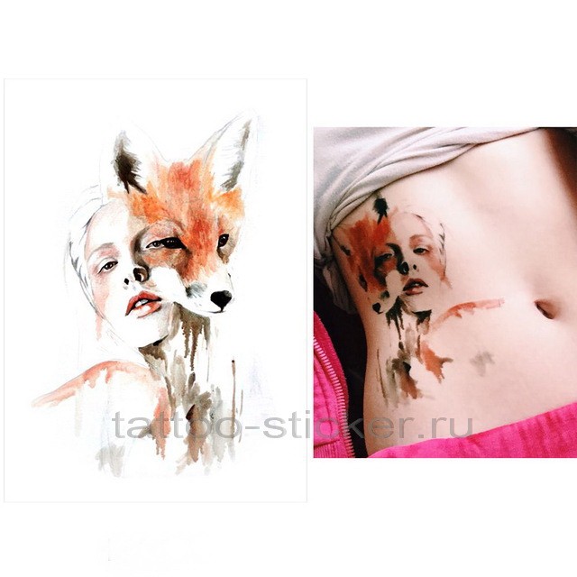 Татуировка лисы у девушки: что она означает?
