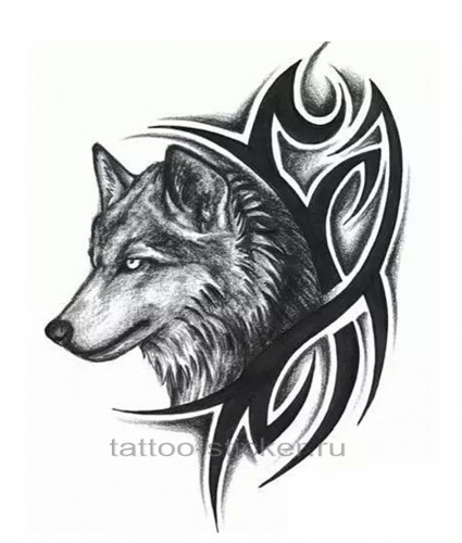 Временная татуировка Волк 33922