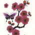  Временная татуировка Цветы и бабочка 34722
