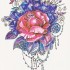 Временная татуировка Кристаллы и роза 34426