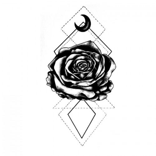 Временная татуировка Роза 33533