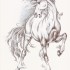 Временная татуировка Белый конь 34233