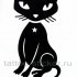 Временная татуировка  Чёрная кошка 33739