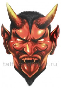 Временная татуировка Дьявол 33748