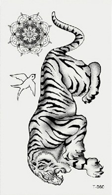 Временная татуировка Тигр 33849