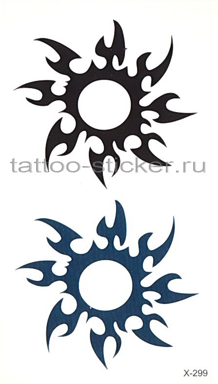 Временная татуировка Солнце 33950