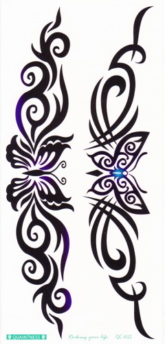 Временная татуировка Орнамент с бабочками 34555