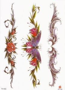 Временная татуировка Цветочный орнамент 34456