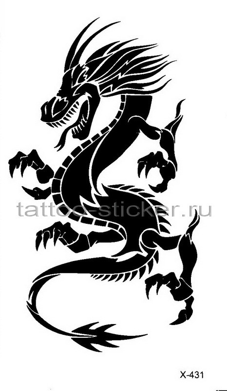 Временная татуировка Дракон 33959