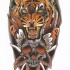 Временная татуировка Тигр и маска 34467