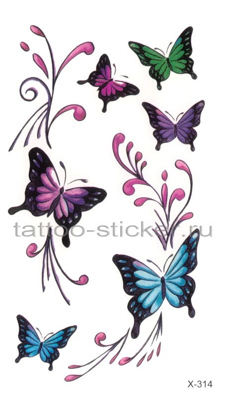 Временная татуировка Бабочки 33971