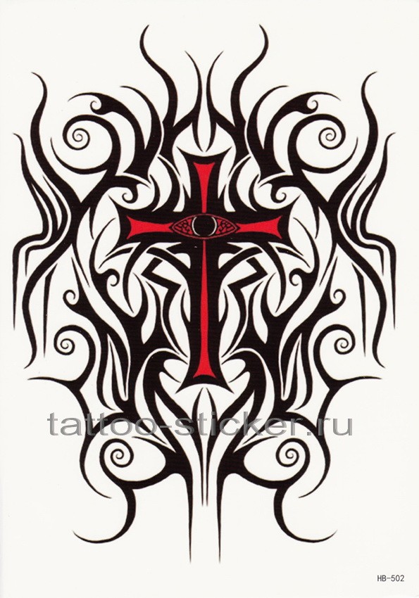 Временная татуировка Крест 33772