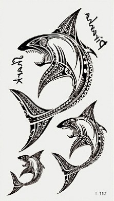Временная татуировка Акула 33876