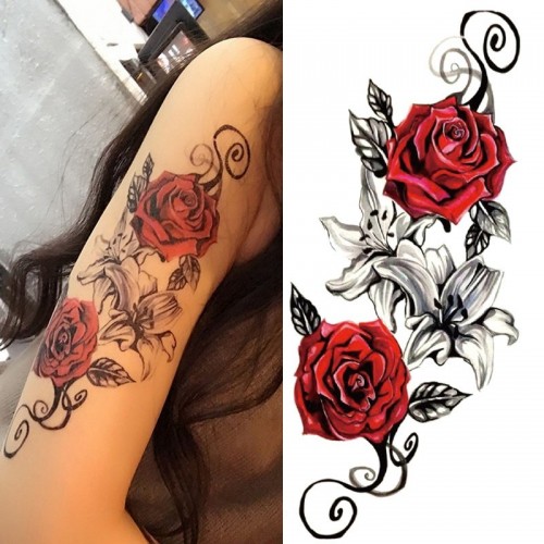 Временная татуировка  Розы 33477