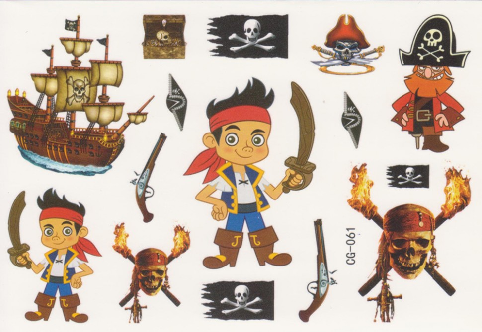 Временная татуировка Пираты 34278