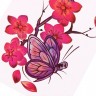 Временная татуировка Бабочки и цветы 33480