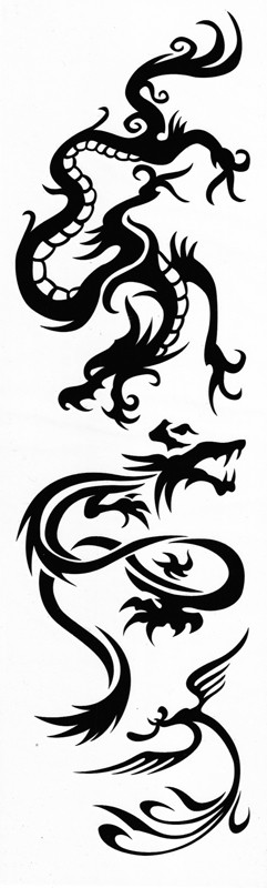  Временная татуировка Драконы 34797