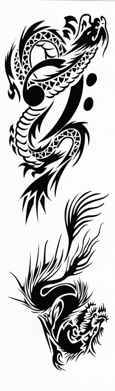  Временная татуировка Драконы 34798
