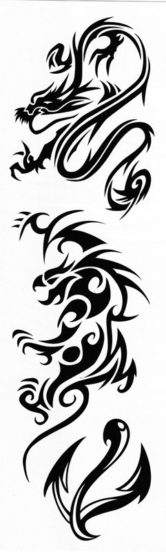  Временная татуировка Драконы 34799